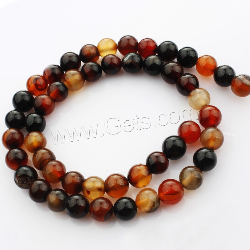 Natural Miracle Agate Beads, Round, different size for choice, Length:Approx 15 Inch, Sold By Strand