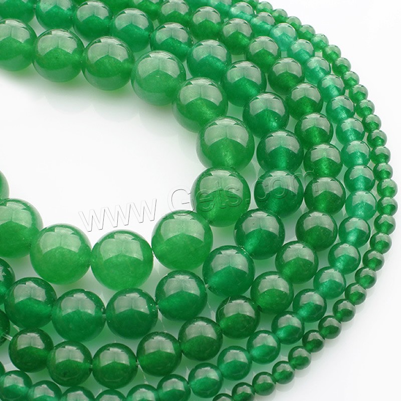 Jade Malaysia Bead, Round, natural, different size for choice, Length:Approx 15 Inch, Sold By Strand
