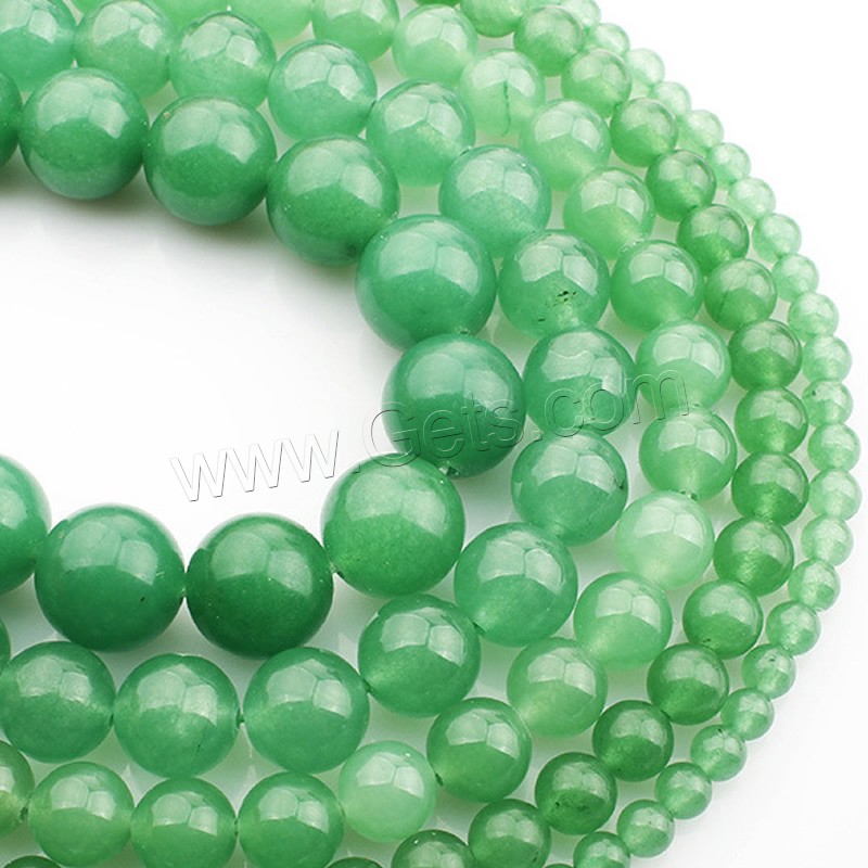 Green Aventurine Bead, Round, different size for choice, Length:Approx 15 Inch, Sold By Strand