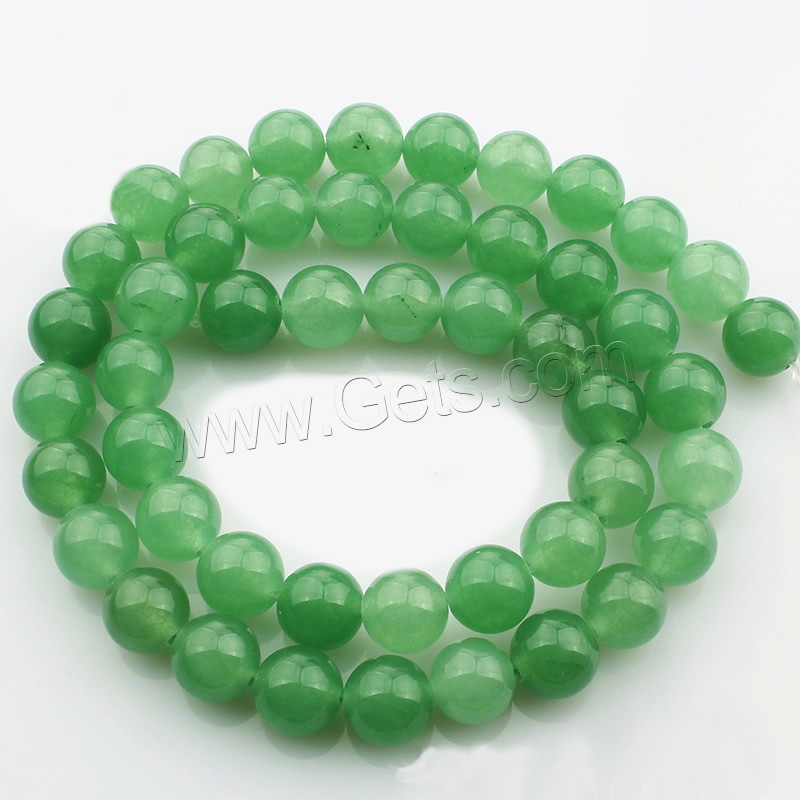 Grün Aventurin Stein Perlen , Grüner Aventurin, rund, verschiedene Größen vorhanden, Länge:ca. 15 ZollInch, verkauft von Strang
