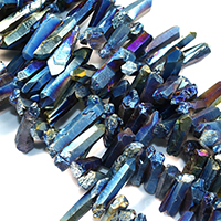 Quartz Beads, colorful plated, faceted, 22-44x8-12x10-12mm Approx 1mm Approx 16 Inch, Approx 