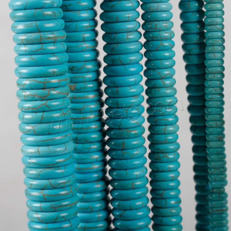 Synthetic Turquoise Beads, Flat Round, different size for choice, green, Length:Approx 15.5 Inch, Sold By Strand