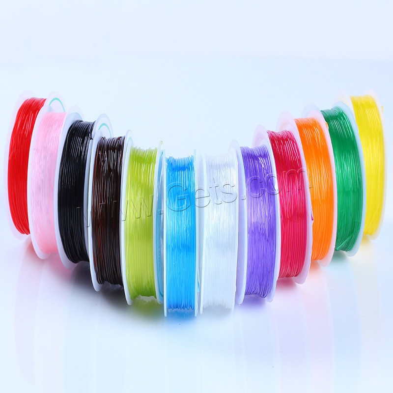 Crystal Thread, with plastic spool, elastic & different size for choice, more colors for choice, 6m/Spool, Sold By Spool