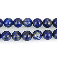 Perles de pierre lasurite naturelles, lapis lazuli naturel, Rond, normes différentes pour le choix Environ 1mm Environ 15 pouce, Vendu par brin
