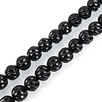 Natural Black Agate Beads, Round & twist Approx 1-2mm Approx 15.5 Inch 