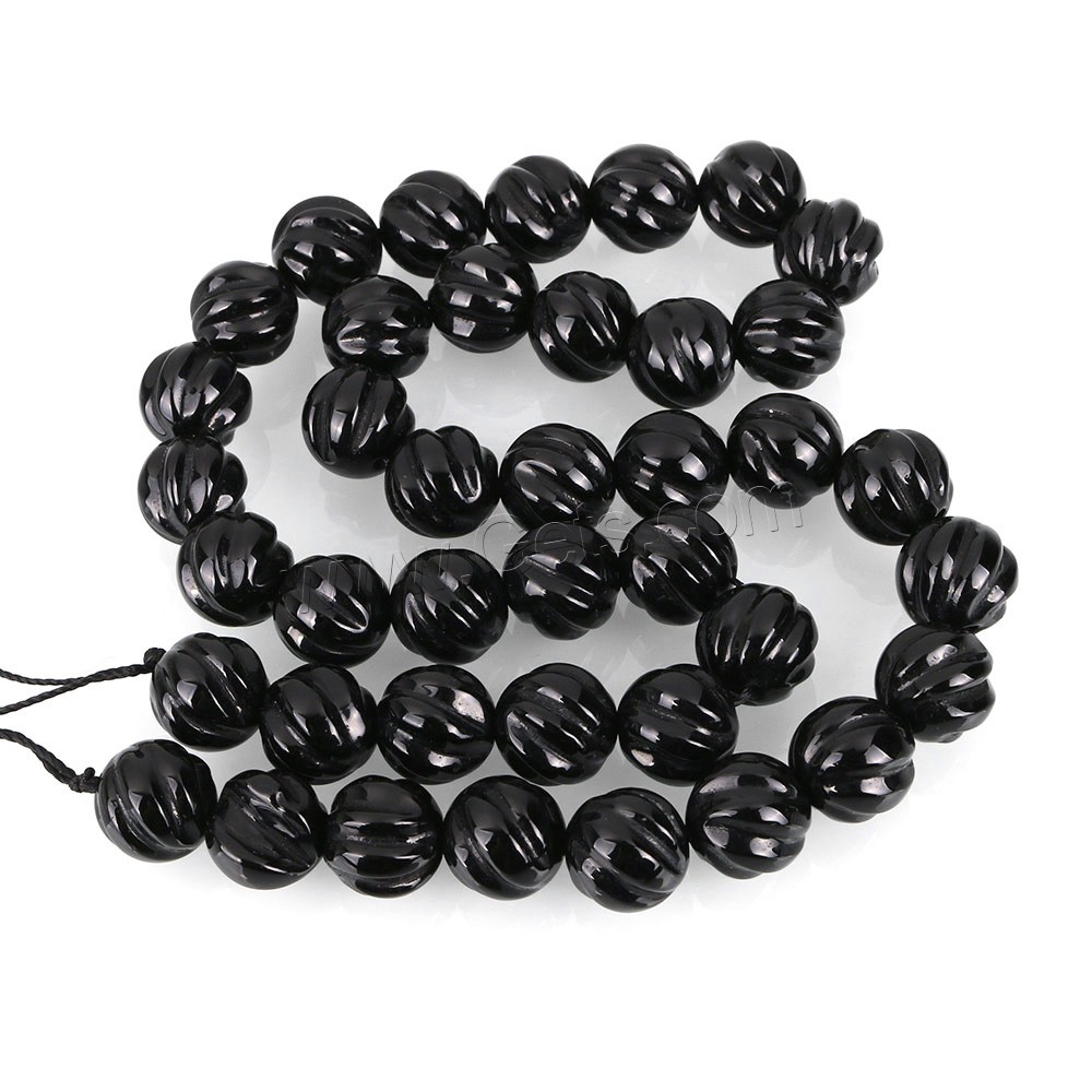 Natural Black Agate Beads, Round, different size for choice & twist, Hole:Approx 1-2mm, Length:Approx 15.5 Inch, Sold By Strand