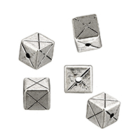 Zinc Alloy Jewelry Beads, Cube, antique silver color plated Approx 1mm 