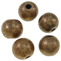 Zinklegierung Schmuckperlen, rund, antike Bronzefarbe plattiert, frei von Blei & Kadmium, 4mm, Bohrung:ca. 1.5mm, ca. 5000PCs/kg, verkauft von kg