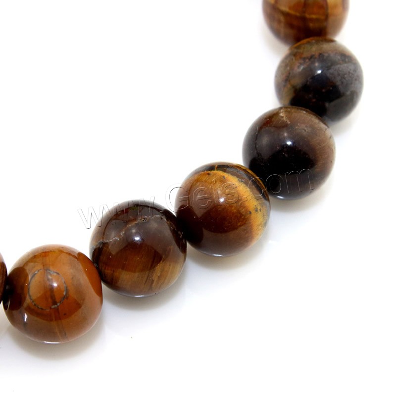 Tiger Eye Beads, Round, natural, different size for choice, Hole:Approx 1mm, Length:Approx 15 Inch, Sold By Strand