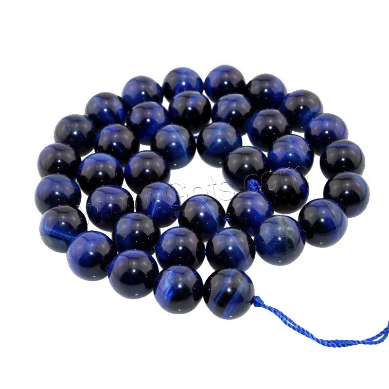 Tiger Eye Beads, Round, natural, different size for choice, blue, Hole:Approx 1mm, Length:Approx 15 Inch, Sold By Strand