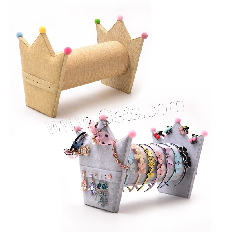Hair Headband Display, Velveteen, with Linen & Cardboard, different size for choice, more colors for choice, Sold By PC