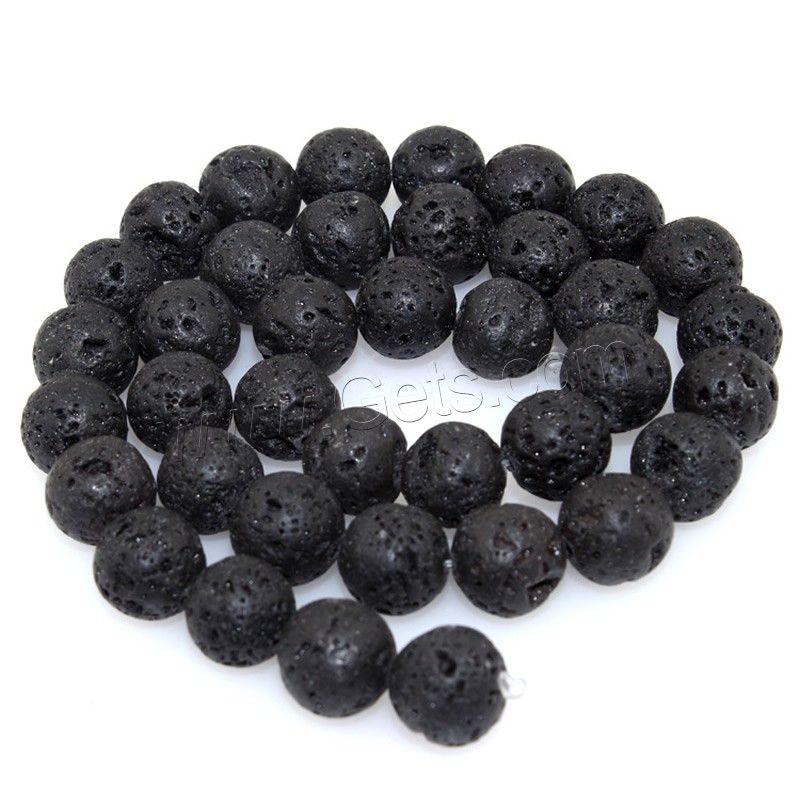 Lava Beads, Round, different size for choice, Hole:Approx 1mm, Length:Approx 15 Inch, Sold By Strand