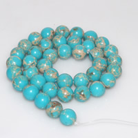 Eindruck Jaspis Perlen, Impression Jaspis, rund, natürlich, verschiedene Größen vorhanden, Bohrung:ca. 1mm, Länge:ca. 15 ZollInch, verkauft von Strang