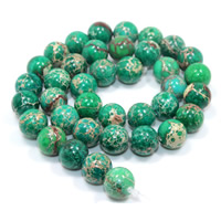 Impression Jasper Bead, Round, natural green Approx 1mm Approx 15 Inch 
