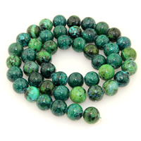 Synthetic Chrysocolla Beads, Round Approx 1mm Approx 15 Inch 