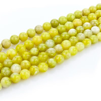 Jade Lemon Bead, Round, natural Approx 1mm Approx 15 Inch 