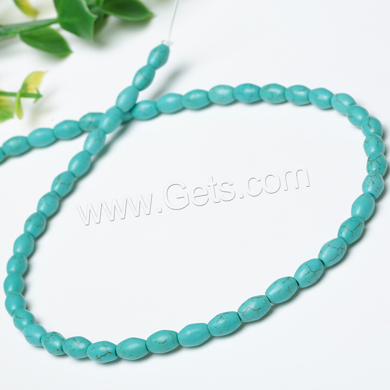 Synthetic Turquoise Beads, Drum, different size for choice, Hole:Approx 1mm, Length:Approx 15 Inch, Sold By Strand