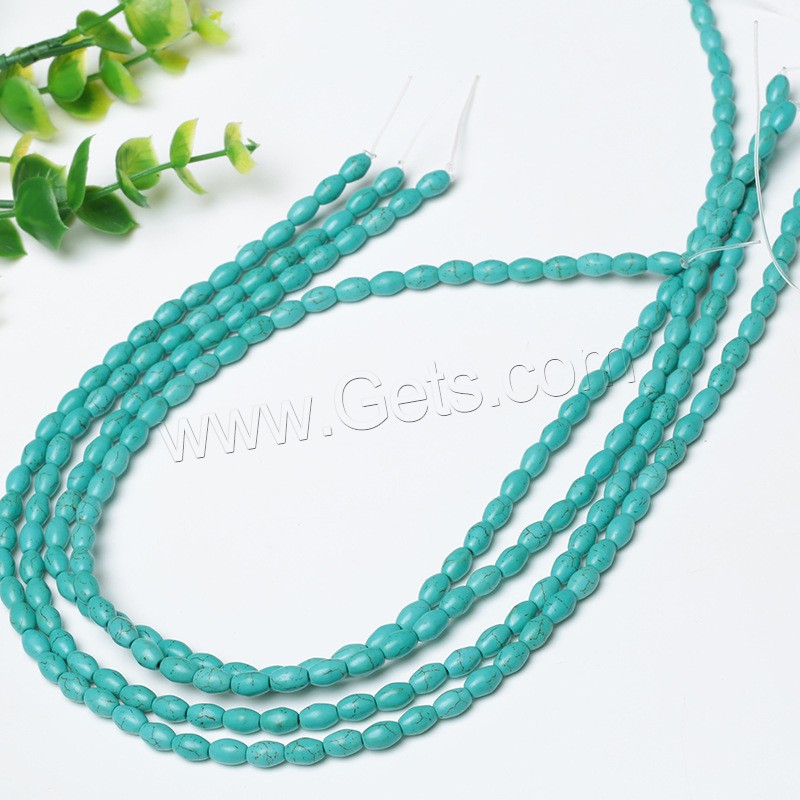 Synthetic Turquoise Beads, Drum, different size for choice, Hole:Approx 1mm, Length:Approx 15 Inch, Sold By Strand