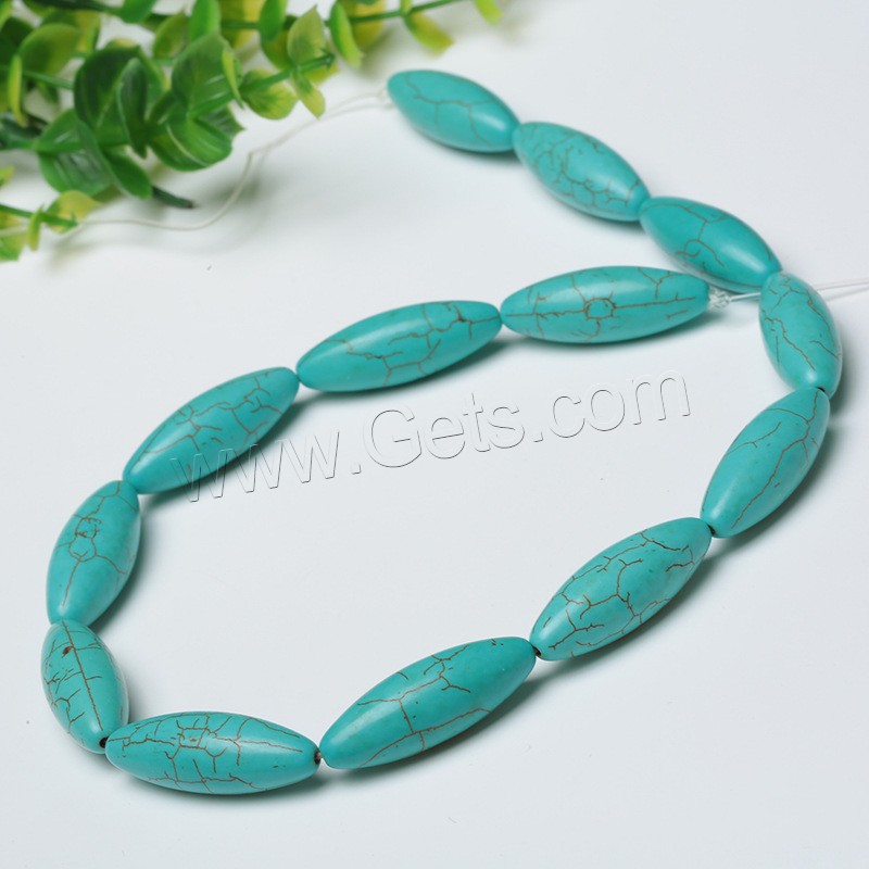Synthetic Turquoise Beads, Horse Eye, Hole:Approx 1mm, Length:Approx 15 Inch, Sold By Strand