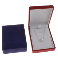 Cardboard Necklace Box, with Velveteen, Rectangle 