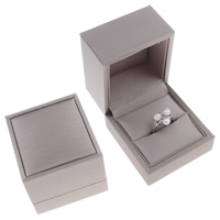 Картоновая коробочка для кольца, картон, Прямоугольная форма, серый продается PC