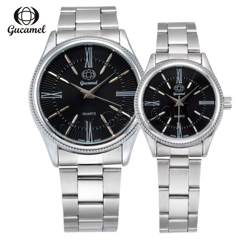 Gucamel® Unisex Jewelry Watch, Zinc Alloy, with Glass, platinum color plated, different styles for choice, more colors for choice, Sold By PC