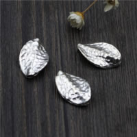 Sterling Silber Vintage Perlen, 925 Sterling Silber, Blatt, 12.60x19.7x4.70mm, Bohrung:ca. 1.8mm, verkauft von PC
