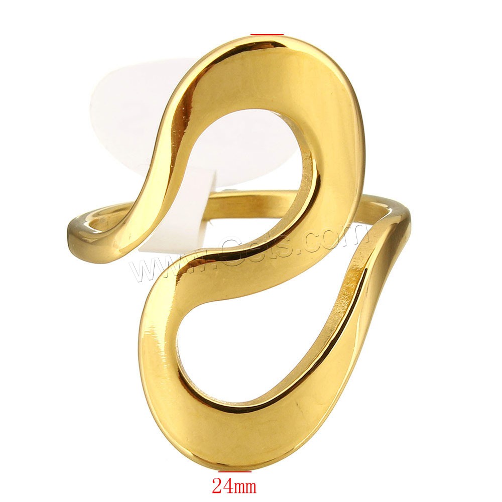 Stainless Steel Finger Ring, plated, different size for choice, more colors for choice, 24mm, Sold By PC