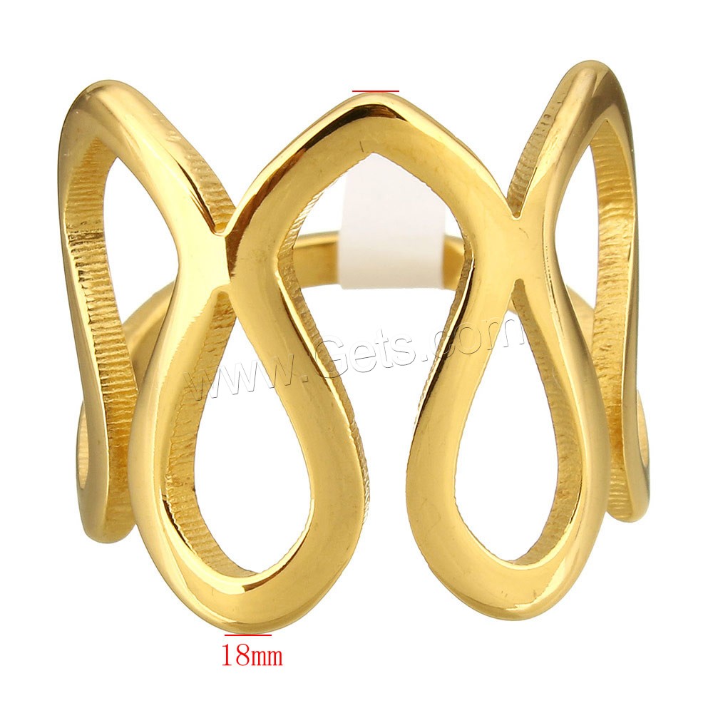 Stainless Steel Finger Ring, plated, different size for choice, more colors for choice, 18mm, Sold By PC