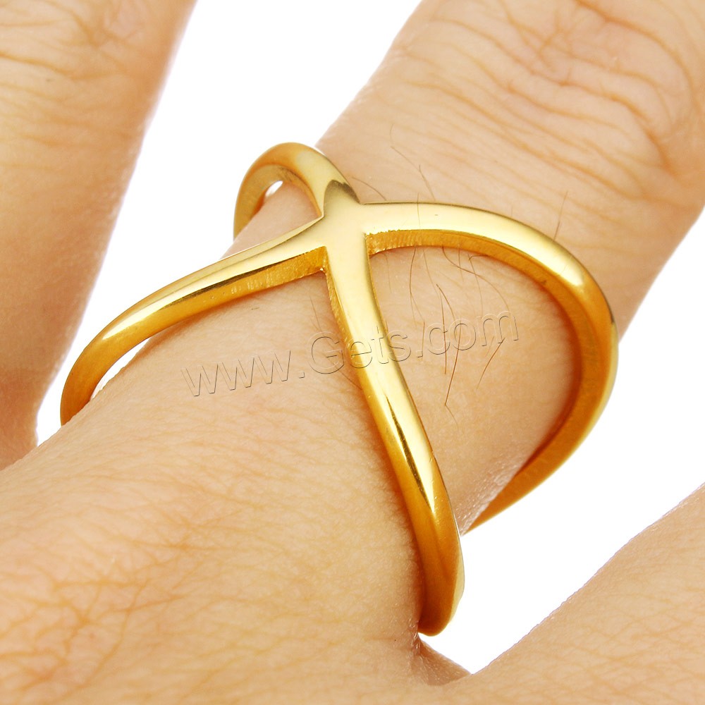 Stainless Steel Cuff Finger Ring, plated, different size for choice, more colors for choice, 18mm, Sold By PC