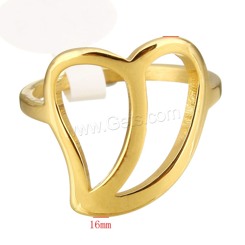 Stainless Steel Finger Ring, Peach, plated, different size for choice, more colors for choice, 16mm, Sold By PC