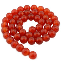 Perles Agates rouges naturelles, agate rouge, Rond, normes différentes pour le choix Environ 15.5 pouce, Vendu par brin