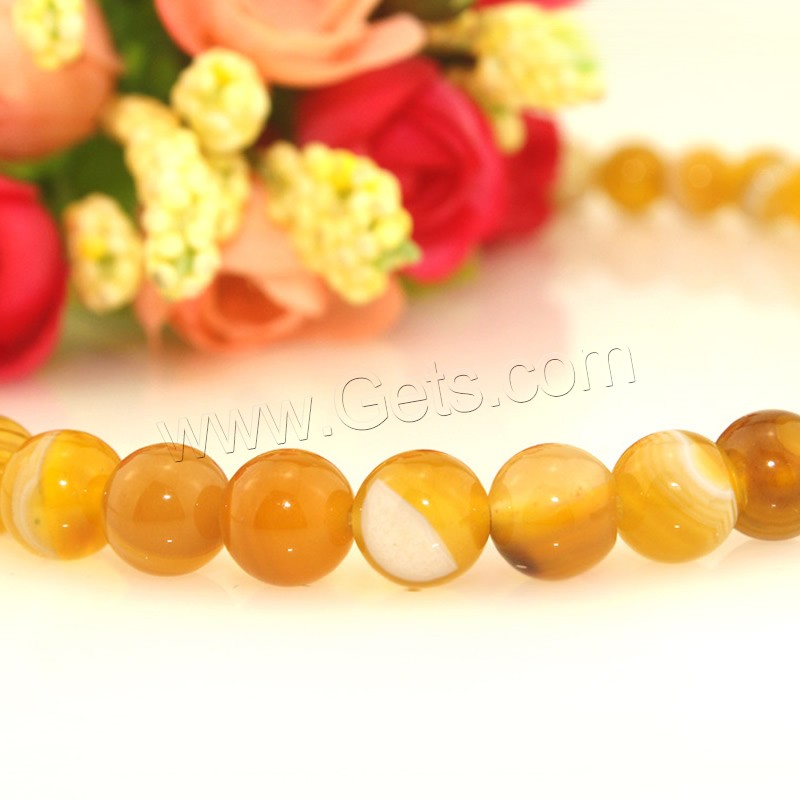 Natural Lace Agate Beads, Round, different size for choice, orange, Length:Approx 15.5 Inch, Sold By Strand