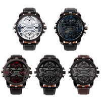 Oulm® Men Jewelry Watch, PU Leather, with zinc alloy dial & Glass, plated, adjustable & for man 26mm Approx 10.6 Inch [