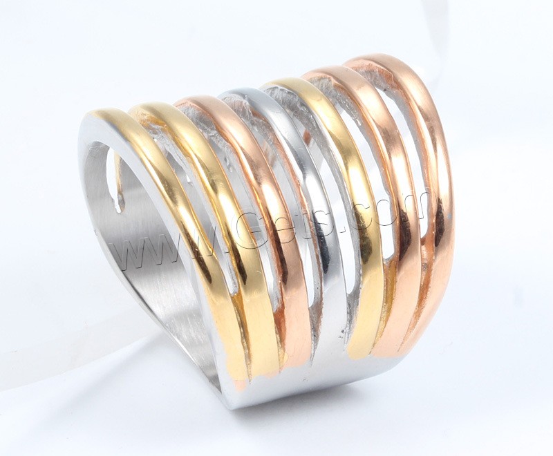 Unisex Finger Ring, Stainless Steel, plated, different size for choice, 22mm, Sold By PC