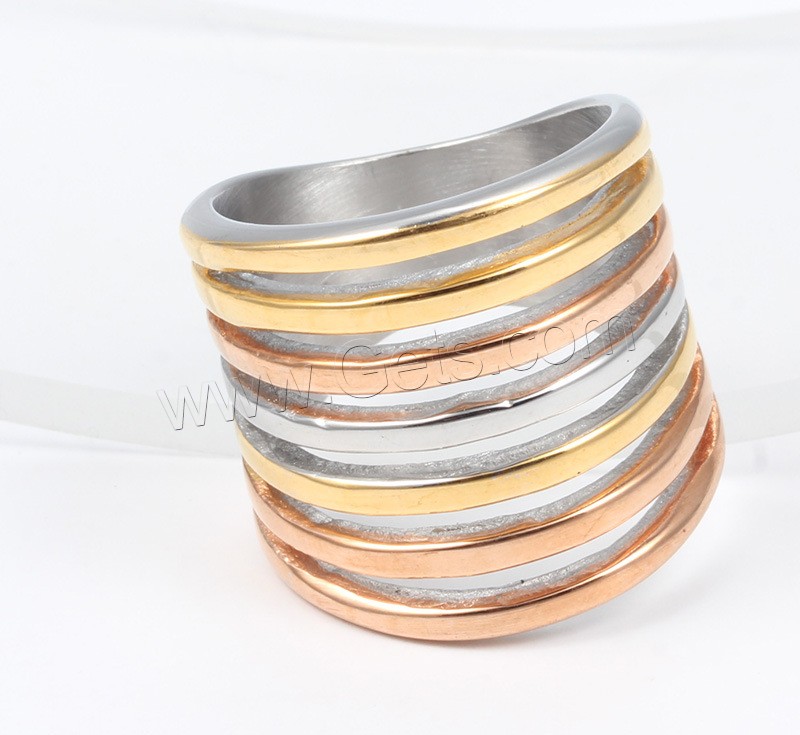 Unisex Finger Ring, Stainless Steel, plated, different size for choice, 22mm, Sold By PC