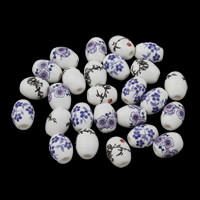 Impression de porcelaine, perles, porcelaine, couleurs mélangées Environ 1.5mm Vendu par sac