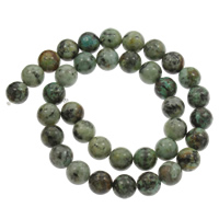 Naturelles perles Turquoise africaines, turquoise africaine naturelle, Rond, normes différentes pour le choix Environ 1mm Environ 15 pouce, Vendu par brin