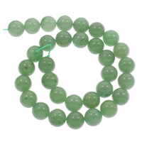Perle en aventurine verte, Rond, normes différentes pour le choix Environ 1mm Environ 15 pouce, Vendu par brin