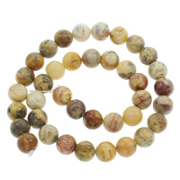 Natural Crackle Agate Bead, Crazy Agate, Round Approx 1mm Approx 15 Inch 