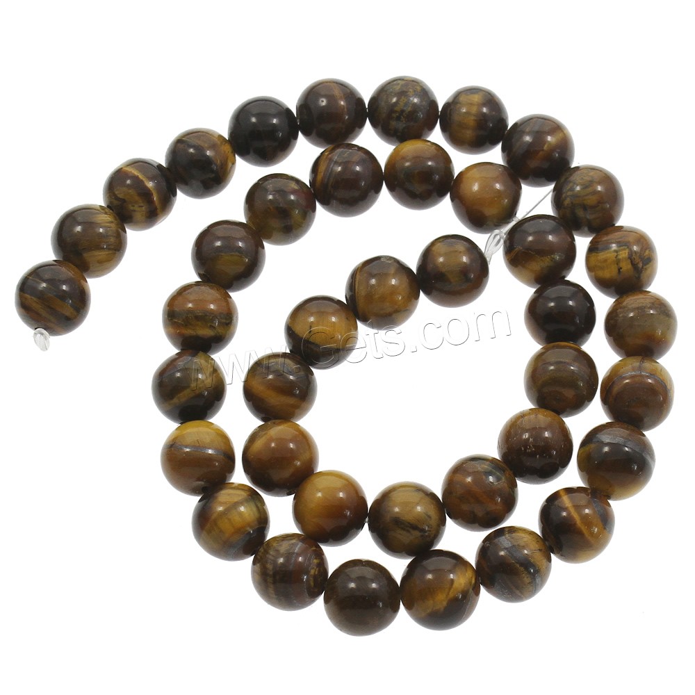 Tiger Eye Beads, Round, different size for choice, Hole:Approx 1mm, Length:Approx 15 Inch, Sold By Strand