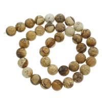 Picture Jasper Beads, Round Approx 1mm Approx 15 Inch 