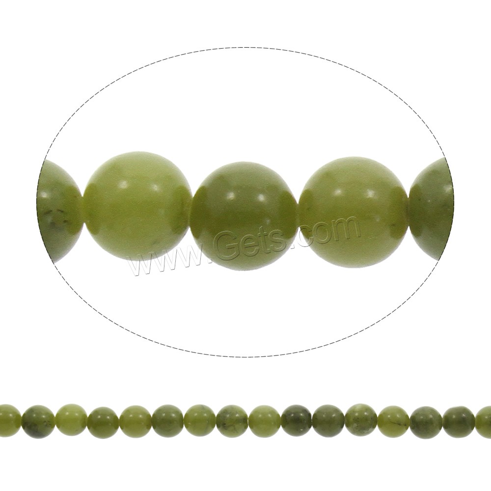 Nanyang Jade Abalorio, Esférico, diverso tamaño para la opción, agujero:aproximado 1mm, longitud:aproximado 15 Inch, Vendido por Sarta