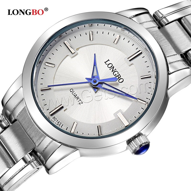 Мужские ювелирные часы LONGBO®, нержавеющая сталь, с Стеклянный & цинковый сплав, Платиновое покрытие платиновым цвет, разные стили для выбора, Много цветов для выбора, продается PC