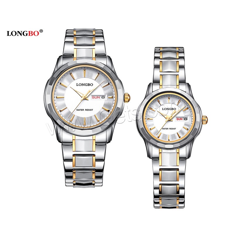 Reloj unisex de la joyería de LONGBO®, acero inoxidable, con Vidrio & aleación de zinc, chapado, diferentes estilos para la opción, más colores para la opción, Vendido por UD