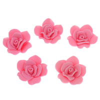 Flower Polymer Clay Beads, layered 15-18mm Approx 2mm Inch 
