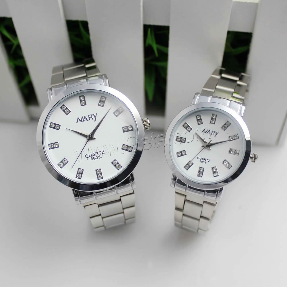 ユニセックス腕時計, ステンレス, とともに 亜鉛合金のダイヤル & ガラス, 日本の動き, プラチナカラーメッキ, 異なるサイズの選択 & 防水 & ライン石のある, 売り手 パソコン