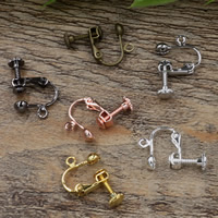 Brass Screw Back Clip-on Earring Findings, plated nickel, lead & cadmium free 