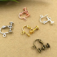 Brass Screw Back Clip-on Earring Findings, plated nickel, lead & cadmium free 