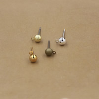 Brass Earring Stud Component, plated nickel, lead & cadmium free Inner Approx 5mm 